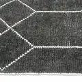 Geometrics Hand Knotted Wool Rug, 250x300cm, Black