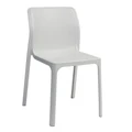 Bit Italian Made Commercial Grade Indoor/Outdoor Dining Chair, White