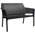 Net Italian Made Commercial Grade Stackable Outdoor Bench, 116cm, Anthracite