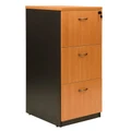 Logan 3 Drawer File Cabinet, Beech / Black