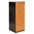 Logan 4 Drawer File Cabinet, Beech / Black
