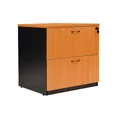 Logan 2 Drawer Lateral File Cabinet, Beech / Black