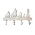 Sailing Harbour Cast Iron Wall Hook, Antique White