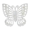 Butterfly Cast Iron Wall Decor, Antique White