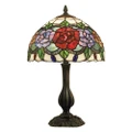 Rose Garden Tiffany Style Stained Glass Table Lamp, Medium