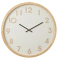 Leonard Pine Timber Frame Round Wall Clock, 60cm