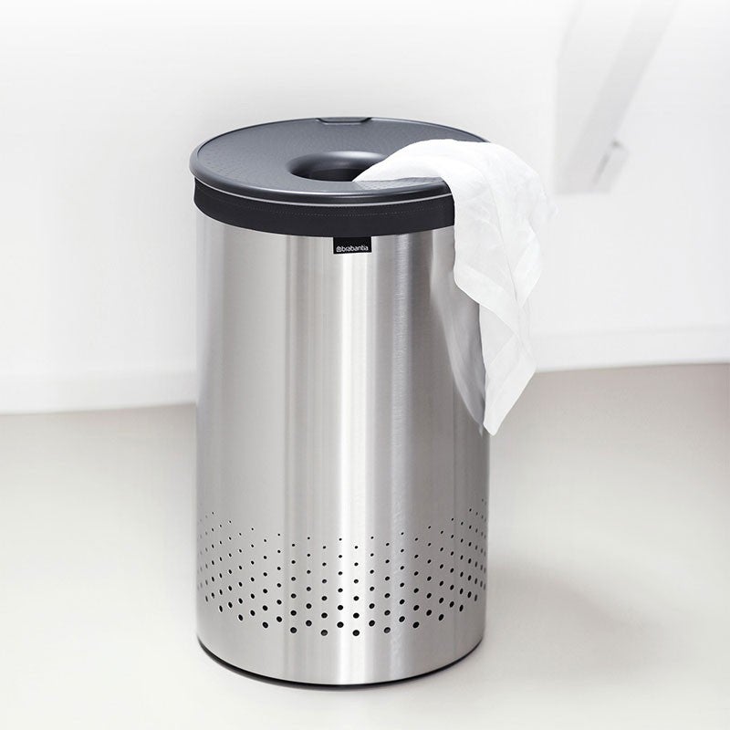 Brabantia Laundry Bin, 60 Litre, Matt Steel