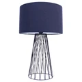 Albus Metal Wire Base Table Lamp, Navy