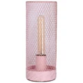 Clara Metal Mesh Touch Table Lamp, Pink