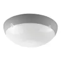 Polydome IP66 Italian Made Exterior Ceiling Light, Large, Silver