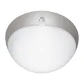 Polydome IP66 Italian Made Exterior Ceiling Light, Small, Silver