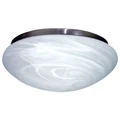 Gene Alabaster Glass Ceiling Fan Light, Brushed Chrome