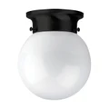 Jetball Glass DIY Batten Fix Ceiling Light, 15cm, Black