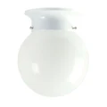 Jetball Glass DIY Batten Fix Ceiling Light, 15cm, White