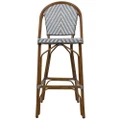 Amalfi Commercial Grade Wicker & Aluminium Indoor / Outdoor Bar Chair, Grey
