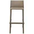 Trill Italian Made Commercial Grade Indoor / Outdoor Bar Stool, Taupe