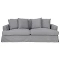 Kentlyn Fabric Slipcovered Sofa, 4 Seater, Glacier