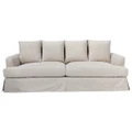 Kentlyn Fabric Slipcovered Sofa, 4 Seater, Khaki