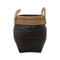 Rhydian Rattan Basket, Black