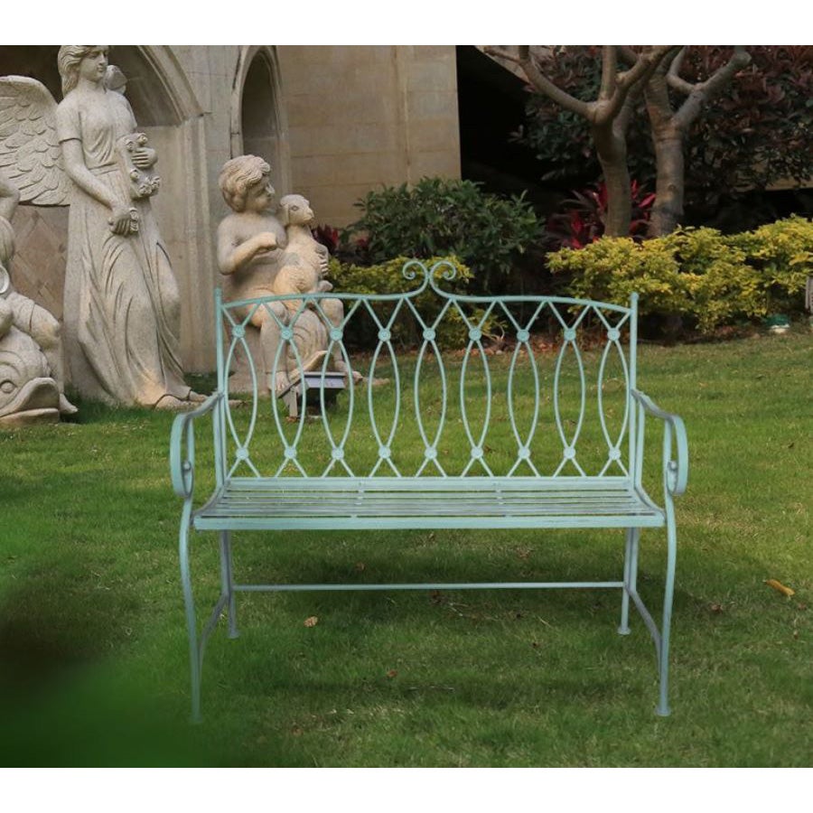 Sacha Iron Garden Bench, 104cm