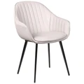 Eford Faux Leather Dining Chair, Light Grey