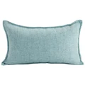 Farra Linen Lumbar Cushion, Light Blue