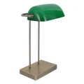 Xavi Banker Lamp with USB Charger, Green