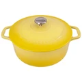 Chasseur Cast Iron Round French Oven, 26cm, Lemon Yellow