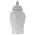 Hassan Ceramic Temple Jar, Large, Matte White