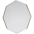 Howie Metal Framed Octagon Wall Mirror, 80cm, Champagne