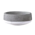 Alanis Concrete Bowl Planter, Grey / White