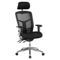 Oyster Fabric Multi Shift Office Chair, High Back