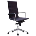 Web PU Leather Executive Office Chair, High Back, Black