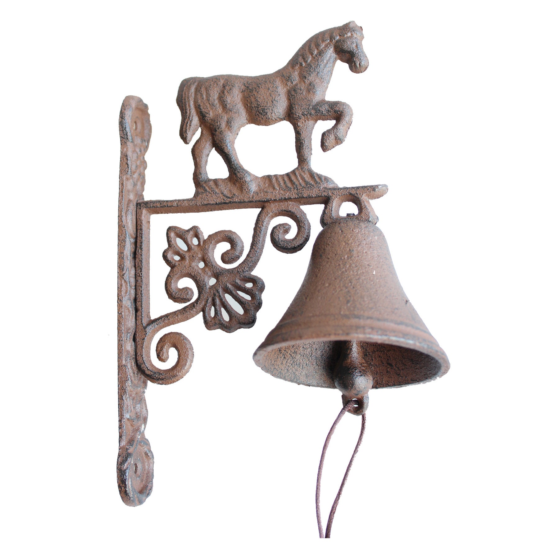 Cast Iron Prancing Horse Wall Mount Door Bell