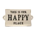 "This Is Our Happy Place" Metal Wall Plaque