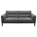 Bavaria Leather Sofa, 3 Seater, Gunmetal