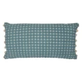 R&H Butterfly Lace Fabric Lumbar Cushion, Blue