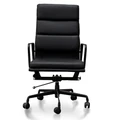 Replica Eames PU Leather Soft Pad Office Chair, High Back, Black