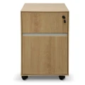 Milando 2 Drawer Mobile Pedestal Filing Cabinet, Oak