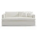 Birkshire Fabric Slip Cover Sofa, 3 Seater, White