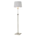 Dorcel Metal & Glass Base Floor Lamp, Nickel