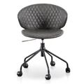 Gartel PU Leather Office Chair, Charcoal / Black