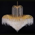 Hera Asfour Crystal Pendant Light / Chandelier, 110cm, Gold