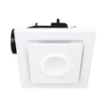 Emeline II 240 Ceiling Exhaust Fan with LED Light, Square, White