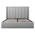 Frogmore Fabric Gas Lift Platform Bed, Queen, Pearl Grey