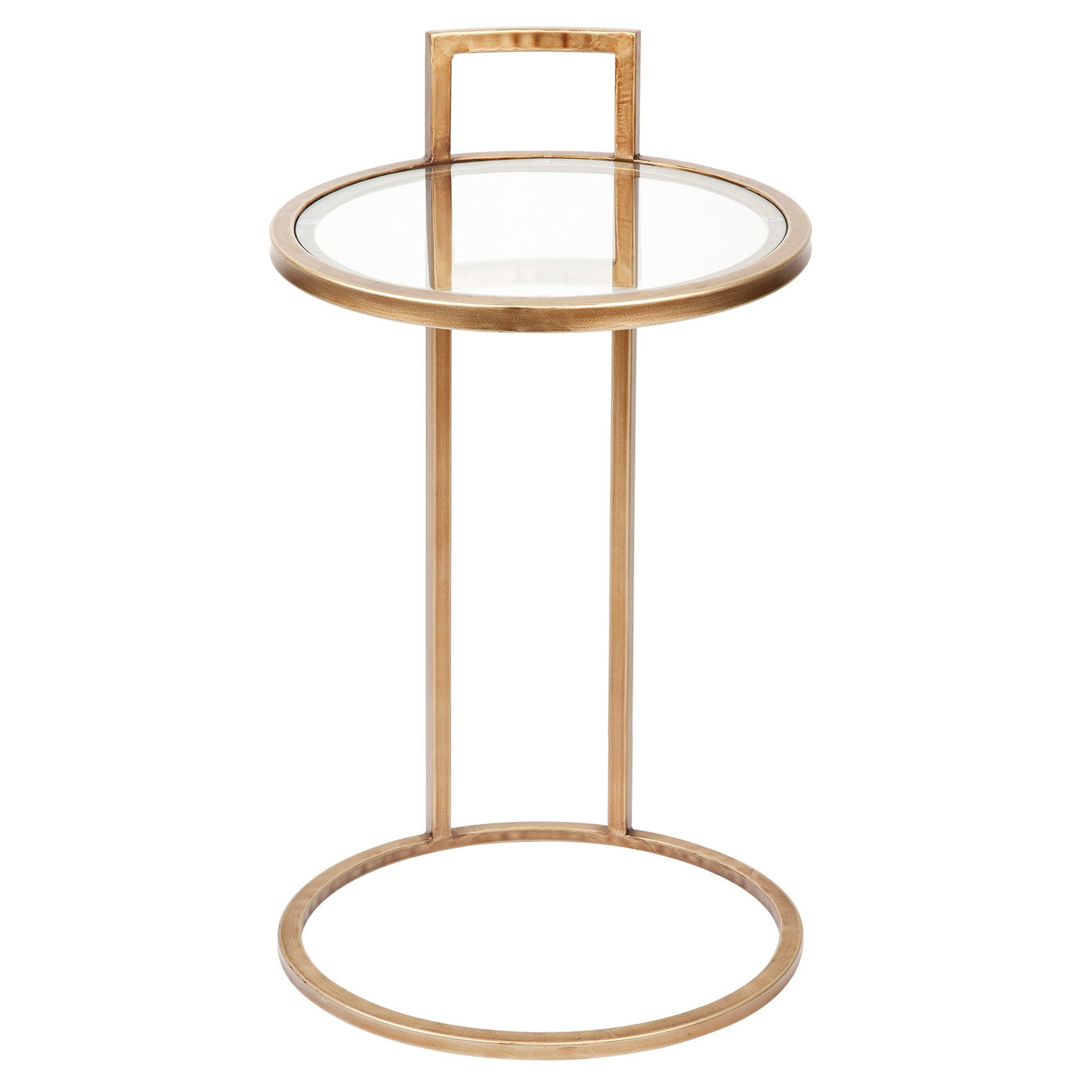 Maxie Iron Side Table, Antique Gold