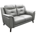 Hexam Leather Sofa, 2 Seater, Silver