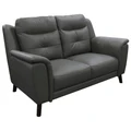 Hexam Leather Sofa, 2 Seater, Gunmetal