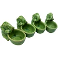 Surin Thai Celadon Ceramic Elepant Teacup, Set of 4
