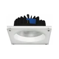 SAL Uni Commercial Grade LED Downlight with Dropped Glass, Square, 50W, 3000K, White (S9658WW WH SQG)